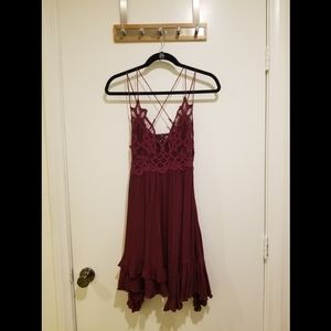 Free People Raspberry Jam One Adella Slip Dress